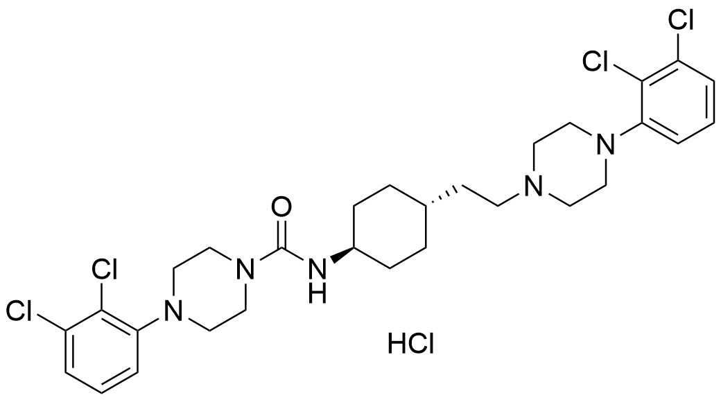 4-(2,3-Dichlorophenyl)-N-((1r,4r)-4-(2-(4-(2,3-dichlorophenyl)piperazin-1-yl)ethyl)cyclohexyl)piperazine-1-carboxamide Hydrochloride
