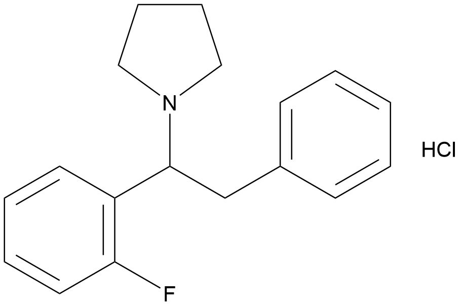 1-[1-(2-Fluorophenyl)-2-phenylethyl]pyrrolidine Hydrochloride