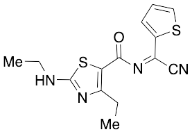 (Z)-N-(4-Ethyl-2-(ethylamino)thiazole-5-carbonyl)thiophene-2-carbimidoyl Cyanide