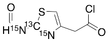 2-(Formylamino)-4-thiazoleacetyl Chloride-13C,15N2