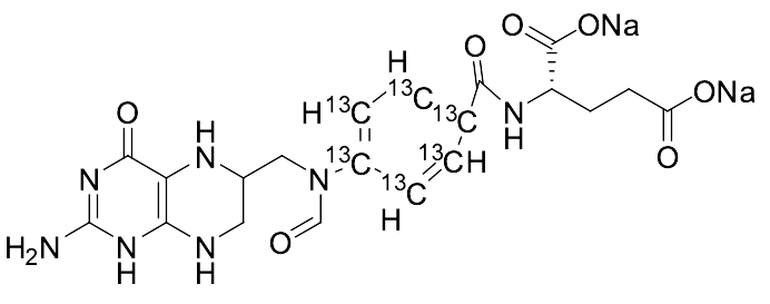 10-Formyl-5,6,7,8-tetrahydro Folic Acid Disodium Salt -13C6 (Technical Grade)