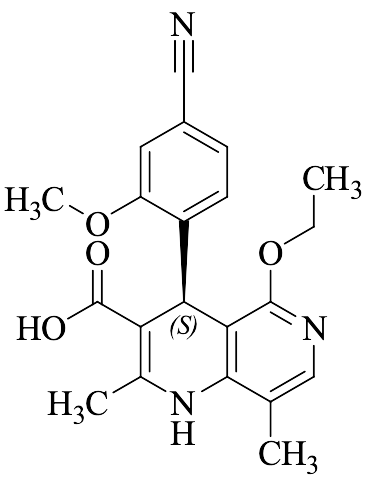 (S)-4-(4-Cyano-2-methoxyphenyl)-5-ethoxy-2,8-dimethyl-1,4-dihydro-1,6-naphthyridine-3-carboxylic Acid