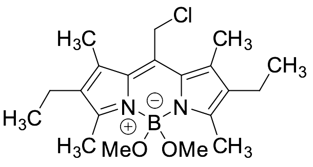meso-Chloromethyl Diethyl Des-difluoro Tetramethyl Dimethoxy BODIPY