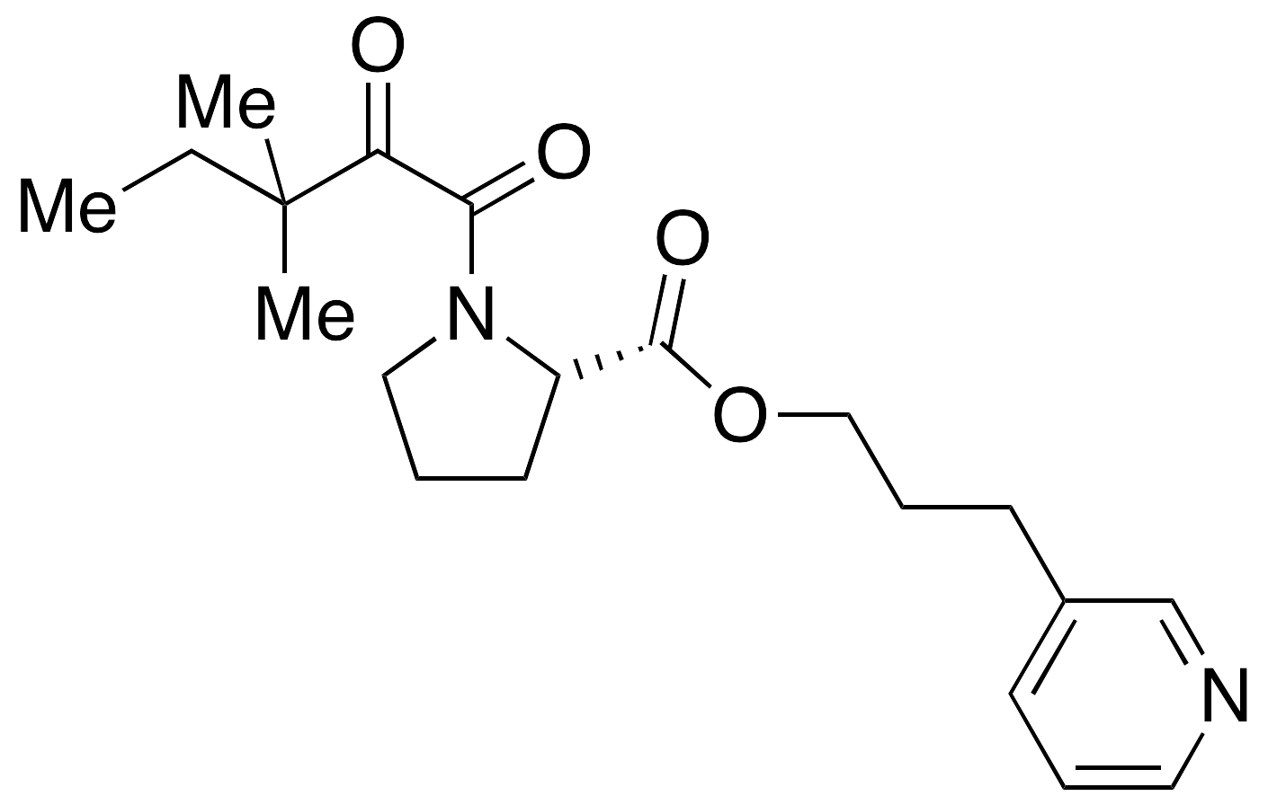 1-(3,3-Dimethyl-1,2-dioxopentyl)-L-proline 3-(3-pyridinyl)propyl Ester