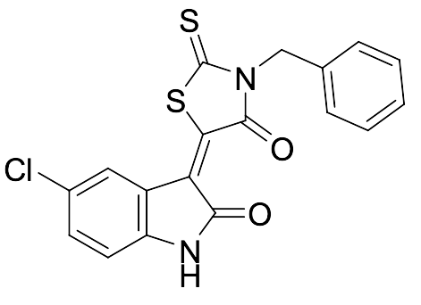 5-Chloro-1,3-dihydro-3-[4-oxo-3-(phenylmethyl)-2-thioxo-5-thiazolidinylidene]-2H-indol-2-one