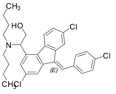 2,7-Dichloro-9-[(4-chlorophenyl)methylene]-beta-(dibutylamino)-9H-fluorene-4-ethanol (Lumefantrine Impurity A)