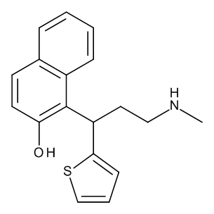 1-[(1RS)-3-(Methylamino)-1-(thiophen-2-yl)propyl]naphthalen-2-ol
