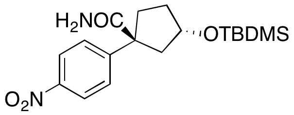 rac cis-3-((tert-Butyldimethylsilyl)oxy)-1-(4-nitrophenyl)cyclopentanecarboxamide