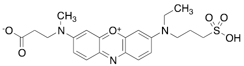 3-[N-(2-Carboxyethyl)methylamino]-7-[N-ethyl(3-sulfonatopropyl)amino]phenoxazin-5-ium