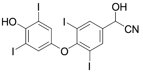 2-Hydroxy-2-(4-(4-hydroxy-3,5-diiodophenoxy)-3,5-diiodophenyl)acetonitrile