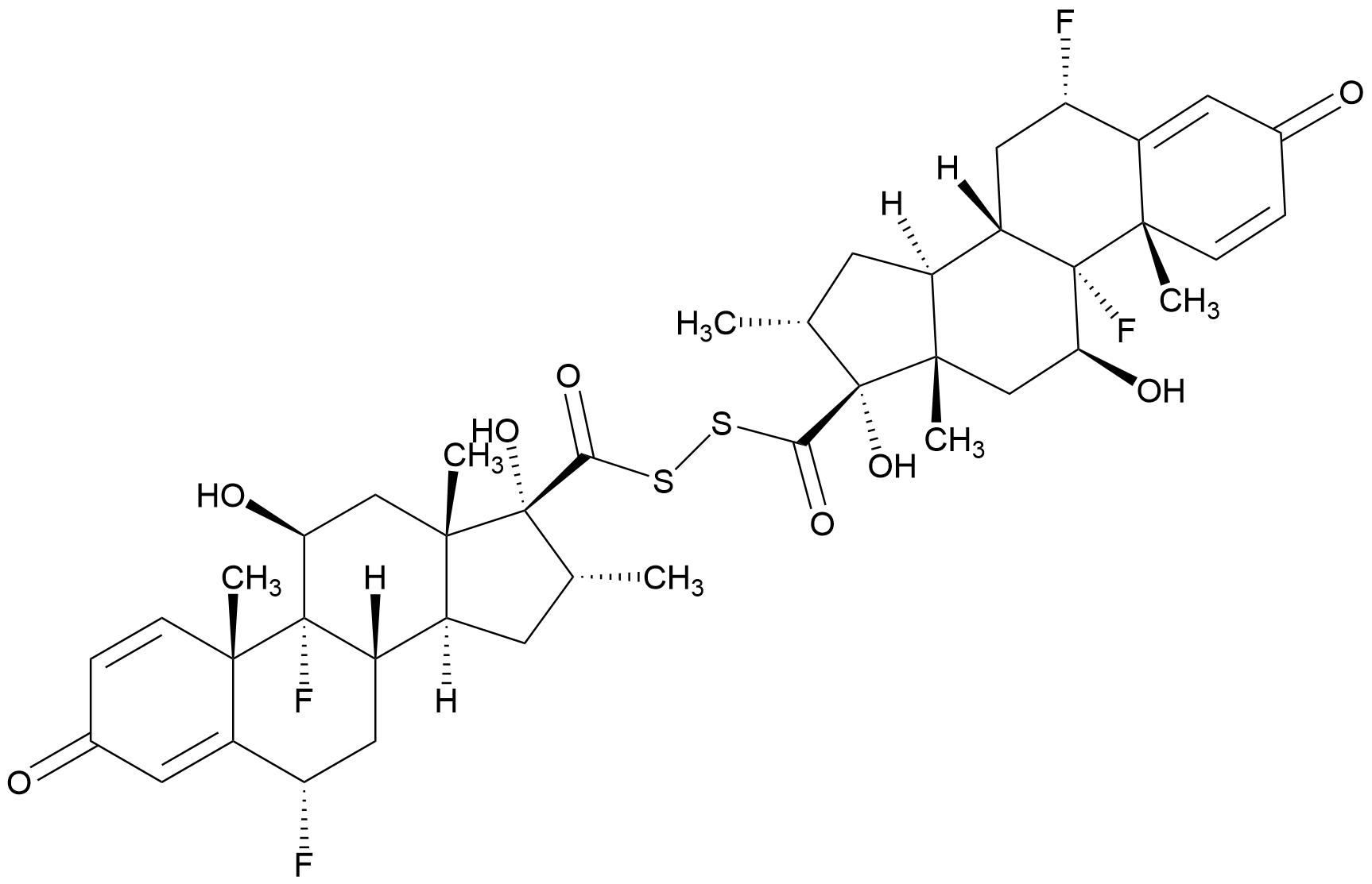 Desfluoromethyl Fluticasone Disulfide