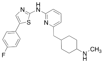 5-(4-Fluorophenyl)-N-(6-((4-(methylamino)cyclohexyl)methyl)pyridin-2-yl)thiazol-2-amine