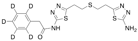 N-[5-[2-[[2-(5-Amino-1,3,4-thiadiazol-2-yl)ethyl]thio]ethyl]-1,3,4-thiadiazol-2-yl]-benzeneacetamide-d5