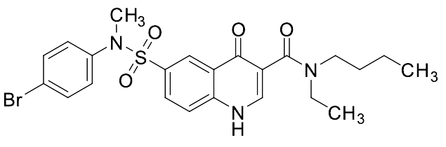 6-(N-(4-bromophenyl)-N-methylsulfamoyl)-N-butyl-N-ethyl-4-oxo-1,4-dihydroquinoline-3-carboxamide