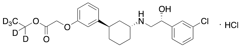 Ethyl 2-(3-((1R,3R)-3-(((R)-2-(3-Chlorophenyl)-2-hydroxyethyl)amino)cyclohexyl)phenoxy)acetate-d5 Hydrochloride