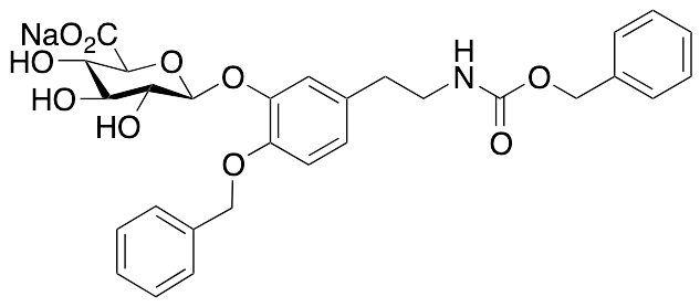 N-Benzyloxycarbonyl-4-O-benzyl Dopamine 3-Beta-D-Glucuronide Sodium Salt