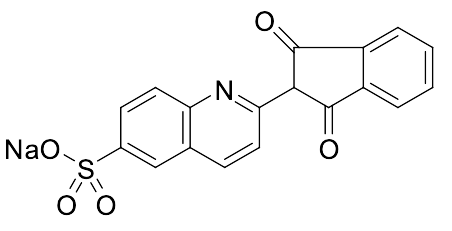 2-​(2,​3-​Dihydro-​1,​3-​dioxo-​1H-​inden-​2-​yl)​-​6-​quinolinesulfonic Acid Sodium 