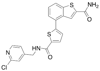 4-[5-[[[(2-Chloro-4-pyridinyl)methyl]amino]carbonyl]-2-thienyl]benzo[b]thiophene-2-carboxamide
