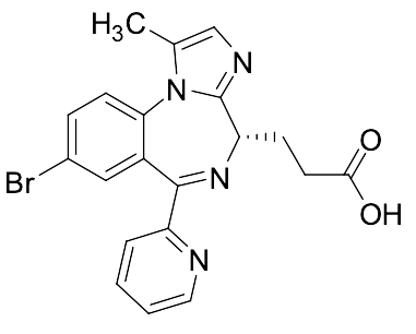 3-((4S)-8-bromo-1-methyl-6-(pyridin-2-yl)-4Hbenzo[f]imidazo[1,2-a][1,4]diazepin-4-yl) propionicacid