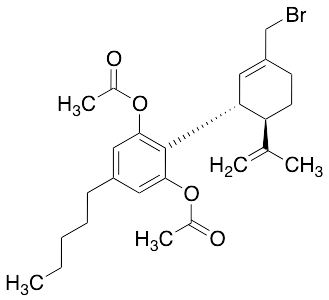 2-​[(1R,​6R)​-​3-​(Bromomethyl)​-​6-​(1-​methylethenyl)​-​2-​cyclohexen-​1-​yl]​-​5-​pentyl-1,​3-​benzenediol 1,​3-​Diacetate