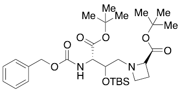 (2S)-tert-Butyl 1-((3S)-3-(((Benzyloxy)carbonyl)amino)-4-(tert-butoxy)-2-((tert-butyldimethylsilyl)oxy)-4-oxobutyl)azetidine-2-carboxylate