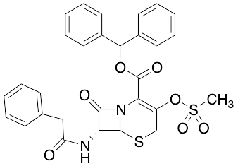 (7R)-Benzhydryl 3-((methylsulfonyl)oxy)-8-oxo-7-(2-phenylacetamido)-5-thia-1-azabicyclo[4.2.0]oct-2-ene-2-carboxylate