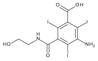 3-Amino-5-[(2-hydroxyethyl)carbamoyl]-2,4,6-triiodobenzoic Acid