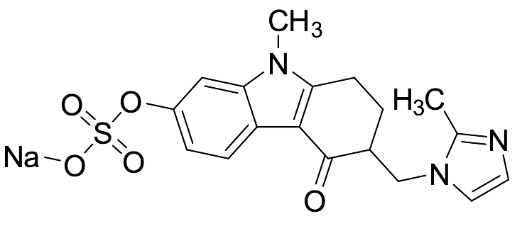 Sodium 9-Methyl-3-((2-methyl-1H-imidazol-1-yl)methyl)-4-oxo-2,3,4,9-tetrahydro-1H-carbazol-7-yl Sulfate