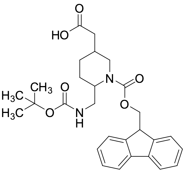 6-​[[[(1,​1-​Dimethylethoxy)​carbonyl]​amino]​methyl]​-​1-​[(9H-​fluoren-​9-​ylmethoxy)​carbonyl]​-3-​piperidineacetic Acid