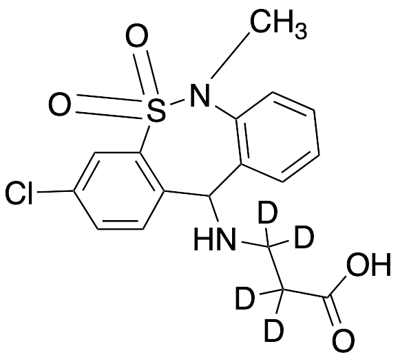 N-(3-Chloro-6,11-dihydro-6-methyl-5,5-dioxidodibenzo[c,f][1,2]thiazepin-11-yl)-Beta-alanine-d4