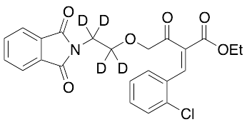 (E)-2-[(2-Chlorophenyl)methylene]-4-[2-(1,3-dihydro-1,3-dioxo-2H-isoindol-2-yl)ethoxy]-3-oxobutanoic Acid Ethyl Ester-d4