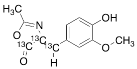 4-[(4-Hydroxy-3-methoxyphenyl)methylene]-2-methyl-5(4H)-oxazolone-13C3