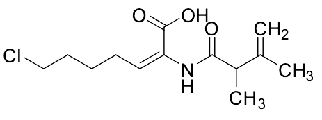 (Z)​-​7-​Chloro-​2-​(2,​3-​dimethylbut-​3-​enamido)​hept-​2-​enoic Acid