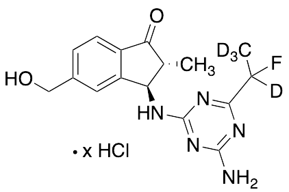 2,3-trans-3-((4-Amino-6-(1-fluoroethyl-D4)-1,3,5-triazin-2-yl)amino)-5-(hydroxymethyl)-2-methyl-2,3-dihydro-1H-inden-1-one (Mixture of Diastereomers)