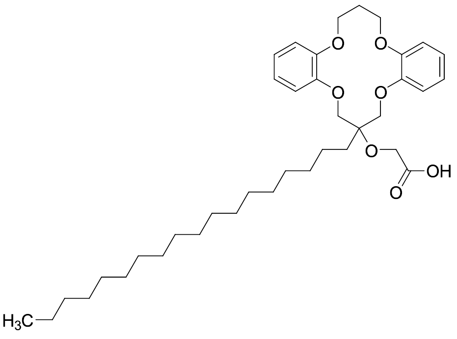2-((7-Octadecyl-7,8,16,17-tetrahydro-6H,15H-dibenzo[b,i][1,4,8,11]tetraoxacyclotetradecin-7-yl)oxy)acetic Acid