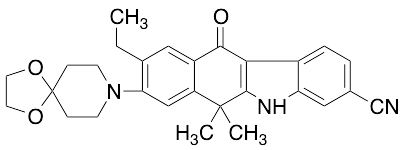 8-(1,4-Dioxa-8-azaspiro[4.5]dec-8-yl)-9-ethyl-6,11-dihydro-6,6-dimethyl-11-oxo-5H-benzo[b]carbazole-3-carbonitrile