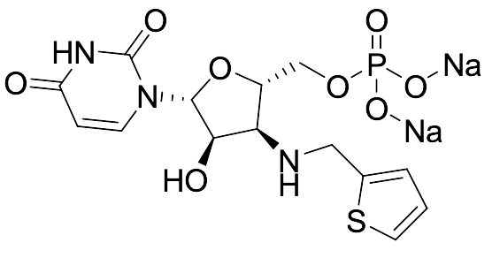 Sodium ((2S,3S,4R,5R)-5-(2,4-Dioxo-3,4-dihydropyrimidin-1(2H)-yl)-4-hydroxy-3-((thiophen-2-ylmethyl)amino)tetrahydrofuran-2-yl)methyl Phosphate