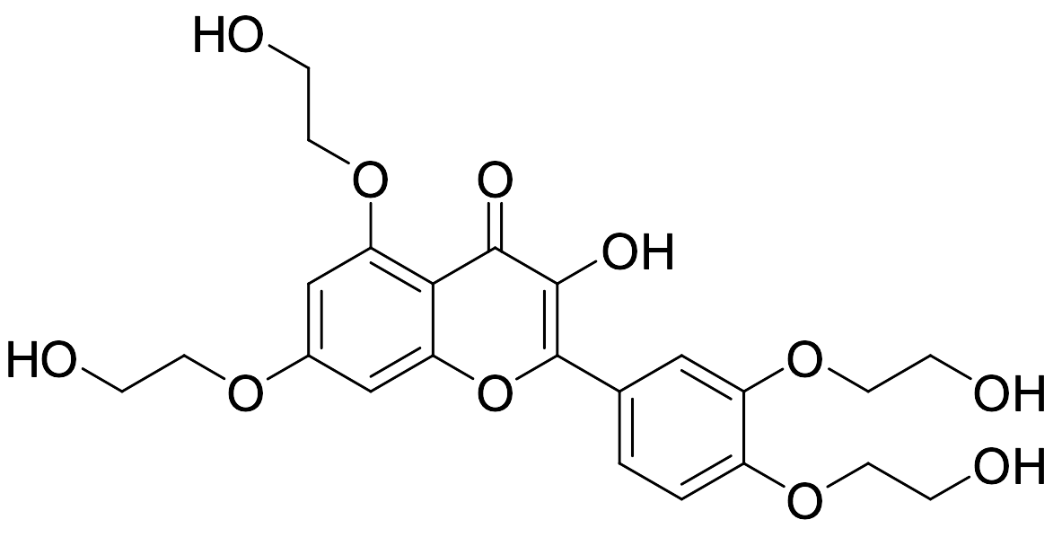 Tetra-O-(beta-hydroxyethyl)-quercetins