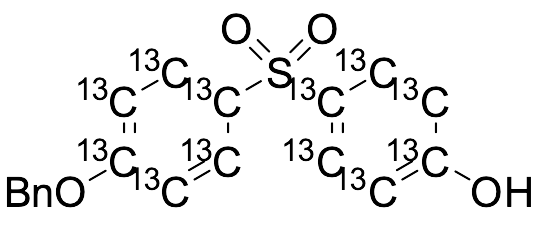 4-((4-(Benzyloxy)-phenyl-1,2,3,4,5,6-13C6)sulfonyl)-phenol-13C6