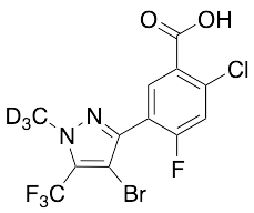5-[4-Bromo-1-methyl-5-(trifluoromethyl)-1H-pyrazol-3-yl]-2-chloro-4-fluorobenzoic Acid-d3