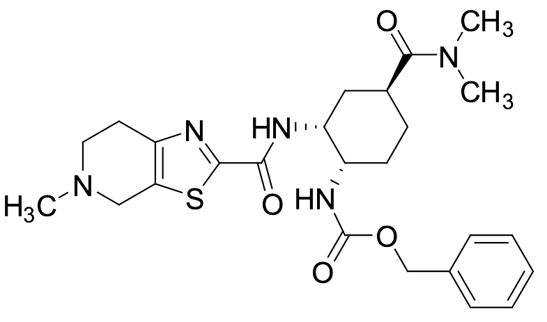 Benzyl ((1S,2R,4S)-4-(Dimethylcarbamoyl)-2-(5-methyl-4,5,6,7-tetrahydrothiazolo[5,4-c]pyridine-2-carboxamido)cyclohexyl)carbamate
