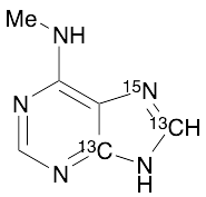 6-(Methylamino)purine-13C2,15N