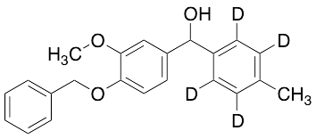 3-Methoxy-alpha-(4-methylphenyl)-4-(phenylmethoxy)benzenemethanol-d4