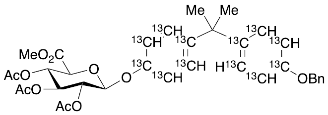 4’-O-Benzyl Bisphenol A Tri-O-acetyl-Beta-D-glucuronic Acid Methyl Ester-13C12