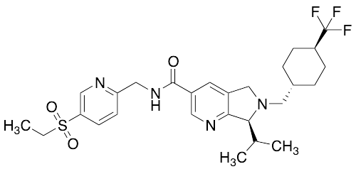 (7S)-N-[[5-(Ethylsulfonyl)-2-pyridinyl]methyl]-6,7-dihydro-7-(1-methylethyl)-6-[[trans-4-(trifluoromethyl)cyclohexyl]methyl]-5H-Pyrrolo[3,4-b]pyridine-3-carboxamide