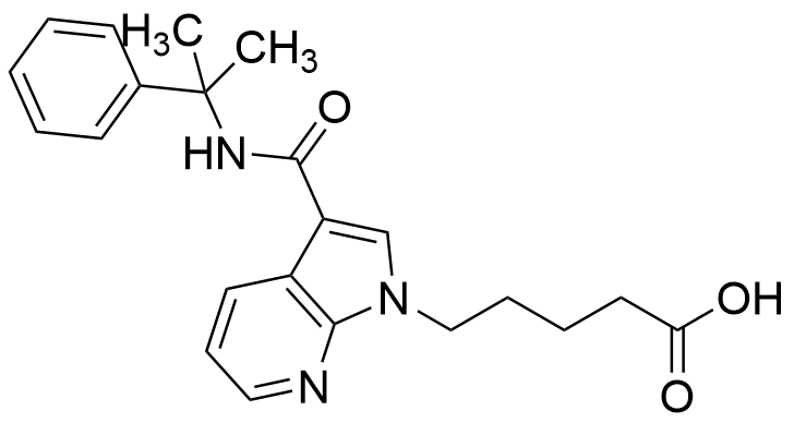 3-[[(1-Methyl-1-phenylethyl)amino]carbonyl]-1H-pyrrolo[2,3-b]pyridine-1-pentanoic Acid