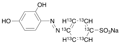 Sodium (E)-4-(2,4-Dihydroxyphenyl)diazenyl)benzenesulfonate (13C6)