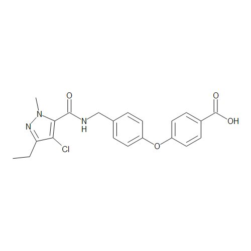 4-[4-[[[(4-Chloro-3-ethyl-1-methyl-1H-pyrazol-5-yl)carbonyl]amino]methyl]phenoxy]benzoic acid