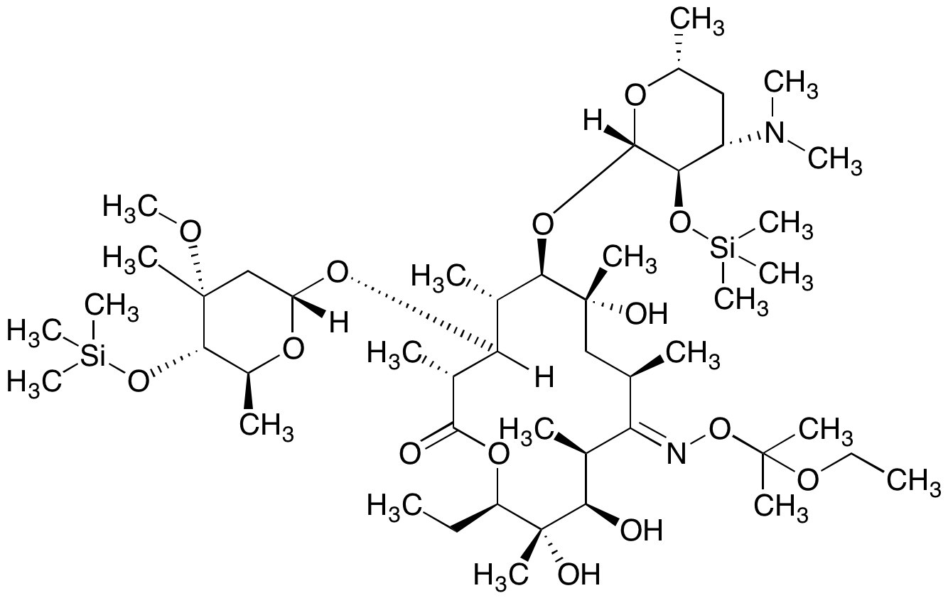 2',4''-bis-O-(trimethylsilyl)-9-[O-(1-ethoxy-1-methylethyl)oxime] Erythromycin