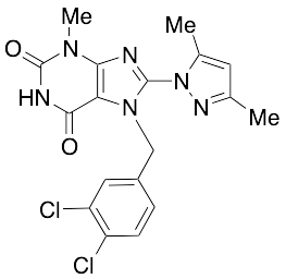 7-[(3,4-Dichlorophenyl)methyl]-8-(3,5-dimethyl-1H-pyrazol-1-yl)-3,7-dihydro-3-methyl-1H-purine-2,6-dione